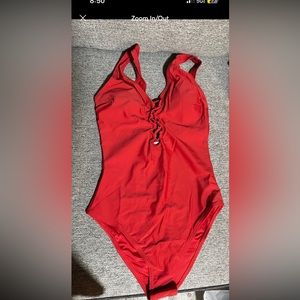Red orange women’s one piece